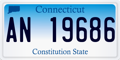 CT license plate AN19686