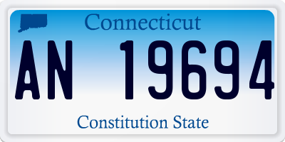 CT license plate AN19694