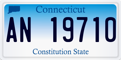 CT license plate AN19710