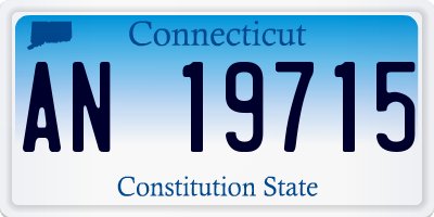 CT license plate AN19715