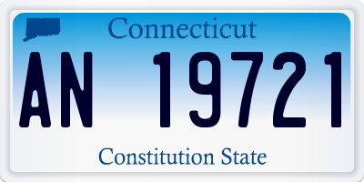 CT license plate AN19721