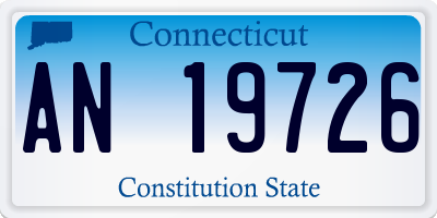 CT license plate AN19726