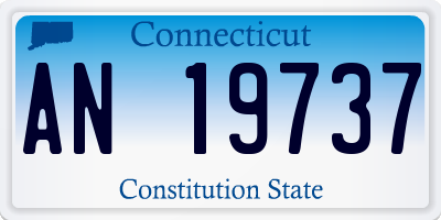 CT license plate AN19737