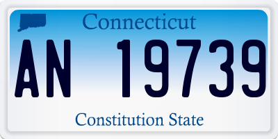 CT license plate AN19739