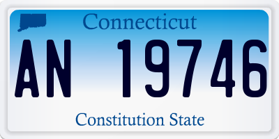 CT license plate AN19746