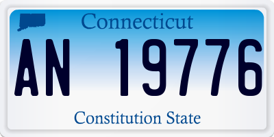 CT license plate AN19776