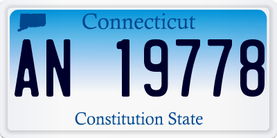 CT license plate AN19778