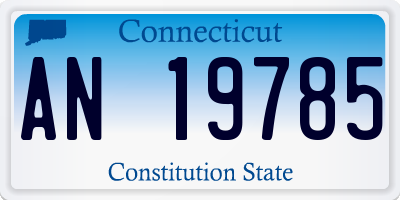 CT license plate AN19785