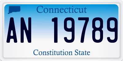 CT license plate AN19789