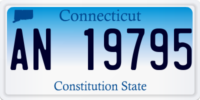 CT license plate AN19795