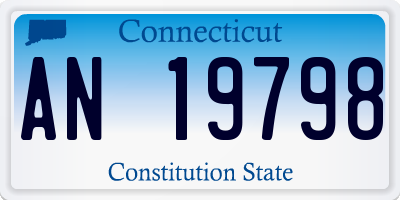 CT license plate AN19798