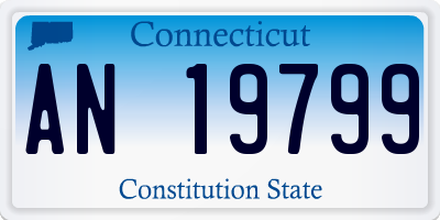 CT license plate AN19799