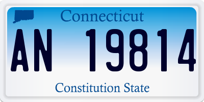 CT license plate AN19814