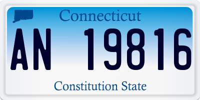 CT license plate AN19816