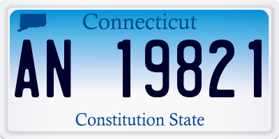 CT license plate AN19821