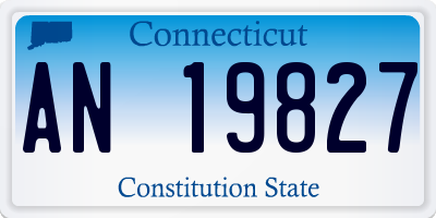 CT license plate AN19827