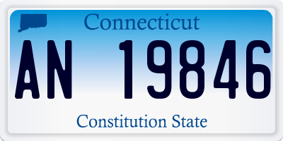 CT license plate AN19846
