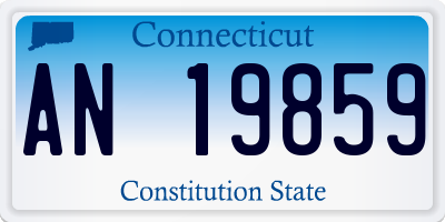 CT license plate AN19859