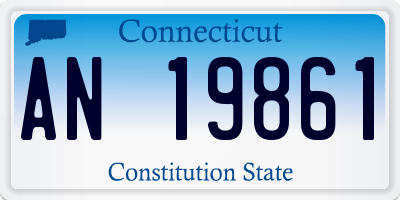 CT license plate AN19861