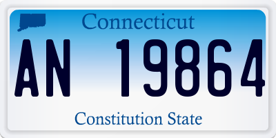 CT license plate AN19864