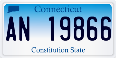 CT license plate AN19866