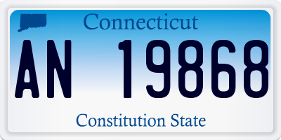 CT license plate AN19868