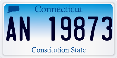 CT license plate AN19873