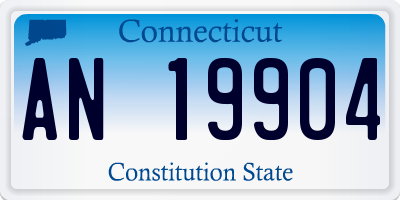 CT license plate AN19904