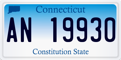 CT license plate AN19930