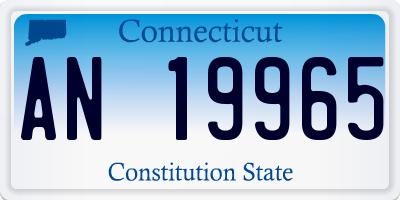CT license plate AN19965
