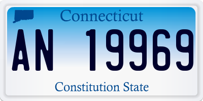 CT license plate AN19969