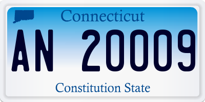 CT license plate AN20009