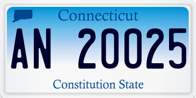 CT license plate AN20025
