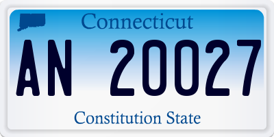 CT license plate AN20027