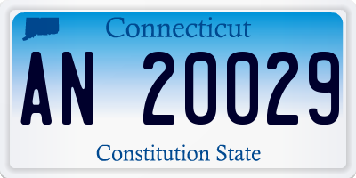 CT license plate AN20029