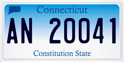 CT license plate AN20041