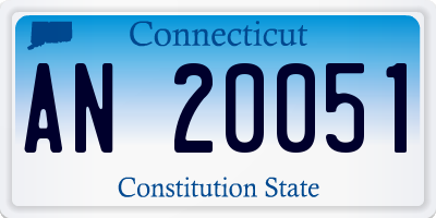 CT license plate AN20051