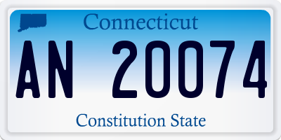 CT license plate AN20074