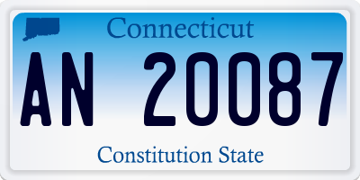 CT license plate AN20087