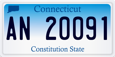 CT license plate AN20091