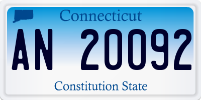 CT license plate AN20092