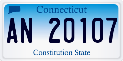 CT license plate AN20107