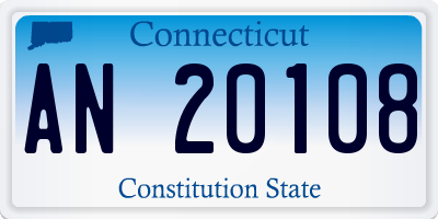 CT license plate AN20108