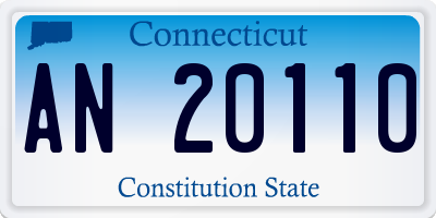 CT license plate AN20110