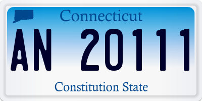 CT license plate AN20111