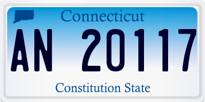 CT license plate AN20117
