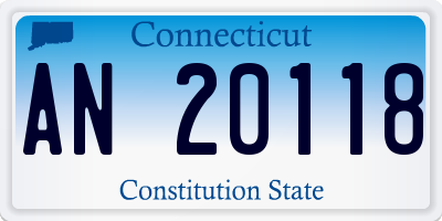 CT license plate AN20118