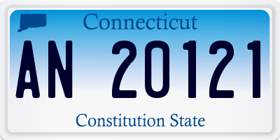 CT license plate AN20121