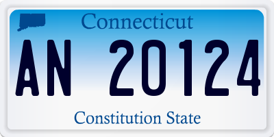 CT license plate AN20124