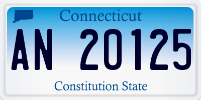 CT license plate AN20125